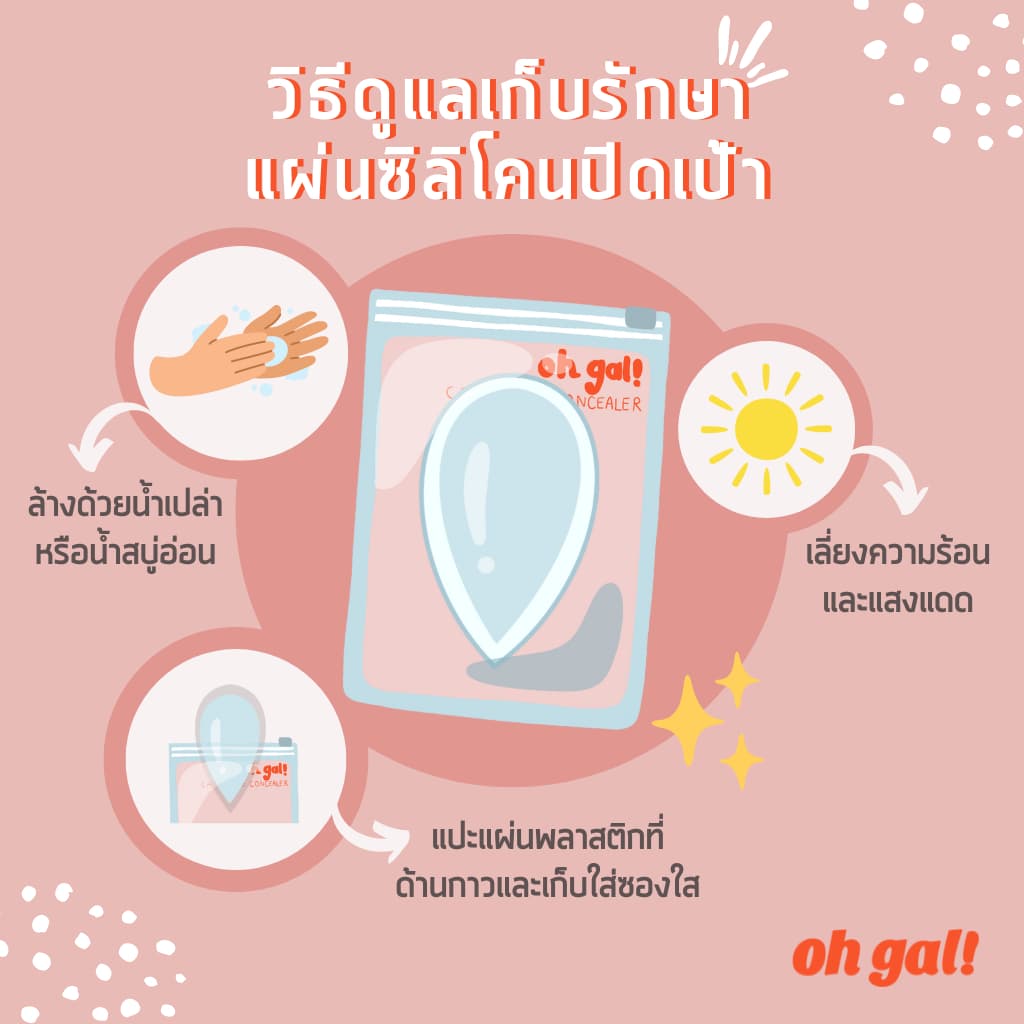 OH GAL! แผ่นซิลิโคนปิดเป้า เนื้อนิ่ม ปกปิดกีบอูฐ ซ่อนรอยนูน Bikini รูปที่ 4