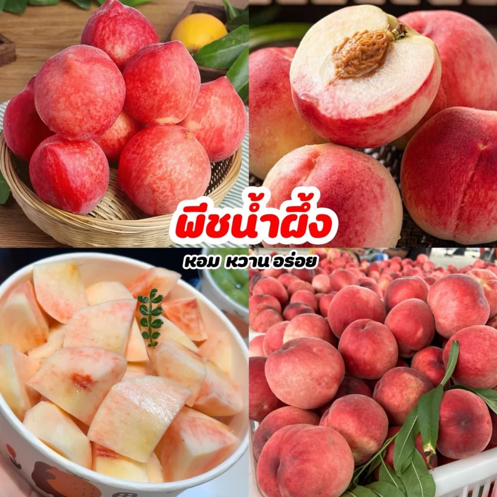 🍑พีชน้ำผึ้ง 1kg หอม หวาน อร่อย สดๆต้นฤดู ✨