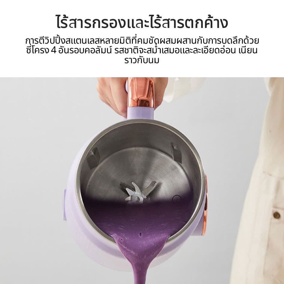 เครื่องทำน้ำเต้าหู้ น้ำนมถัวเหลืองอเนกประสงค์ เครื่องทำนมถั่วเหลืองธัญพืช น้ำธัญพืช ดีต่อสุขภาพ สามารถทำอาหารเหลว โจ๊ก ซ รูปที่ 6