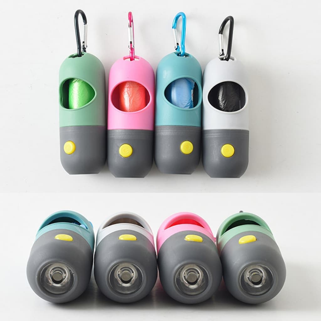 yoyopet : พวงกุญแจ แคปซูลใส่ถุงขยะ มีไฟฉายLEDในตัว ที่ใส่ถุงเก็บอึ แบบพกพา ที่ใส่ถุงขยะ เก็บมูลสัตว์ รูปที่ 8