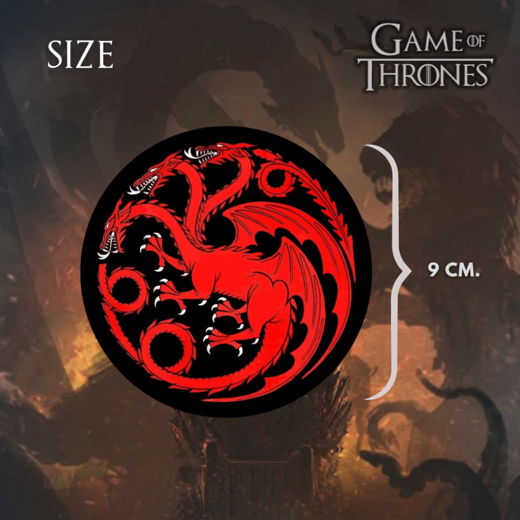สติ๊กเกอร์ Game of thrones สติ๊กเกอร์ตระกูลใน Game of thrones, House of the dragon แบบเงาและกันน้ำ รูปที่ 2