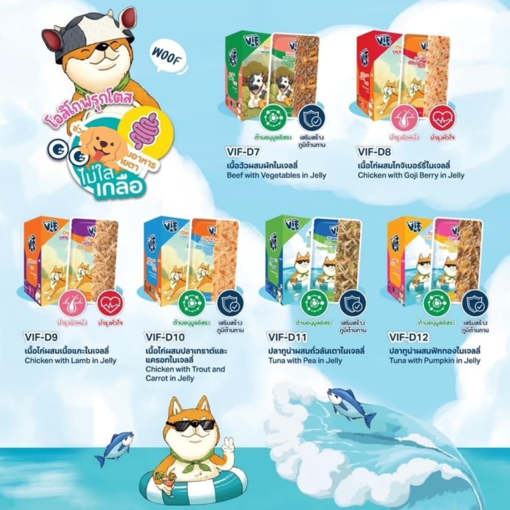 <ยกกล่อง> Felina Canino VIF อาหารเปียกสุนัขทุกสูตร <75g/ซอง> รูปที่ 4