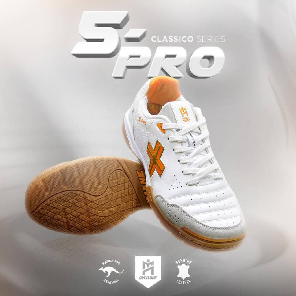 รองเท้าฟุตซอล IMANE FUTSAL 5PRO NAPPA IMF1 002] รองเท้าหนังแท้ บาลานซ์น้ำหนักได้ดี IMANE x Mini Mall รูปที่ 2