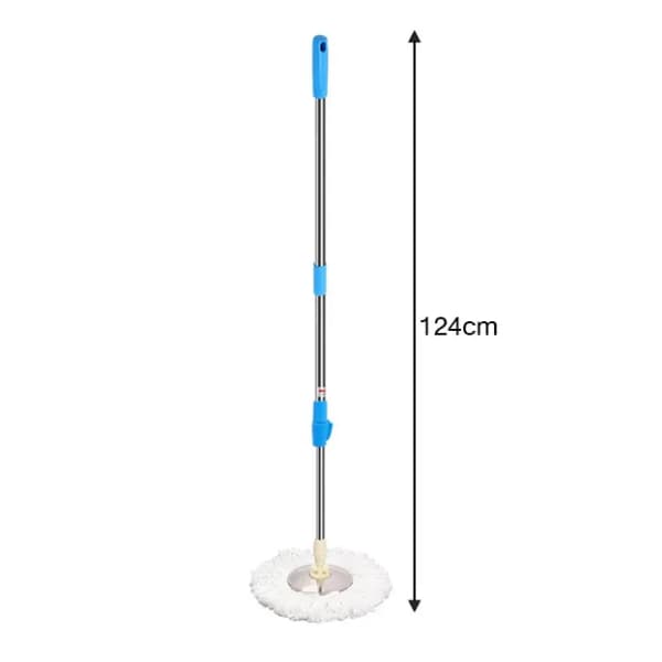 Jumper Kids modern Spin Mop ไม้ถูพื้น สำหรับถังปั่น รุ่นตัวล๊อคหมุน เหล็กหนากว่าตัวล๊อคพับ พร้อมผ้าไมโครไฟเบอร์ รูปที่ 6