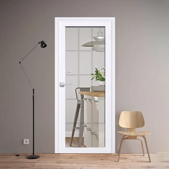 ประตู uPVC Eco-door กระจกนิรภัย ขนาด 80 x 200 ซม. แบบเจาะลูกบิด กันน้ำ กันปลวก ไม่ลามไฟ สำหรับภายในและภายนอก รูปที่ 2