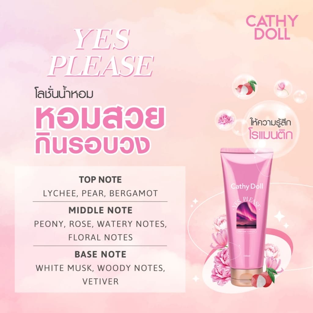 New Series Cathy Doll Perfume Lotion 150ml เคที่ดอลล์ เพอร์ฟูม บอดี้ โลชั่น 150มล รูปที่ 7