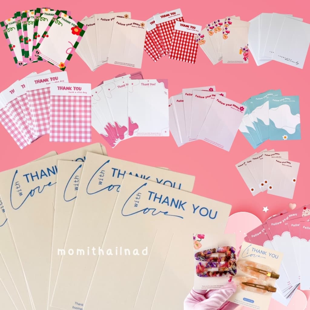 แป้นกระดาษติดกิ๊บ โบว์ 50 ใบ/แพ็ค ขนาด 7x10 cm. รูปที่ 7