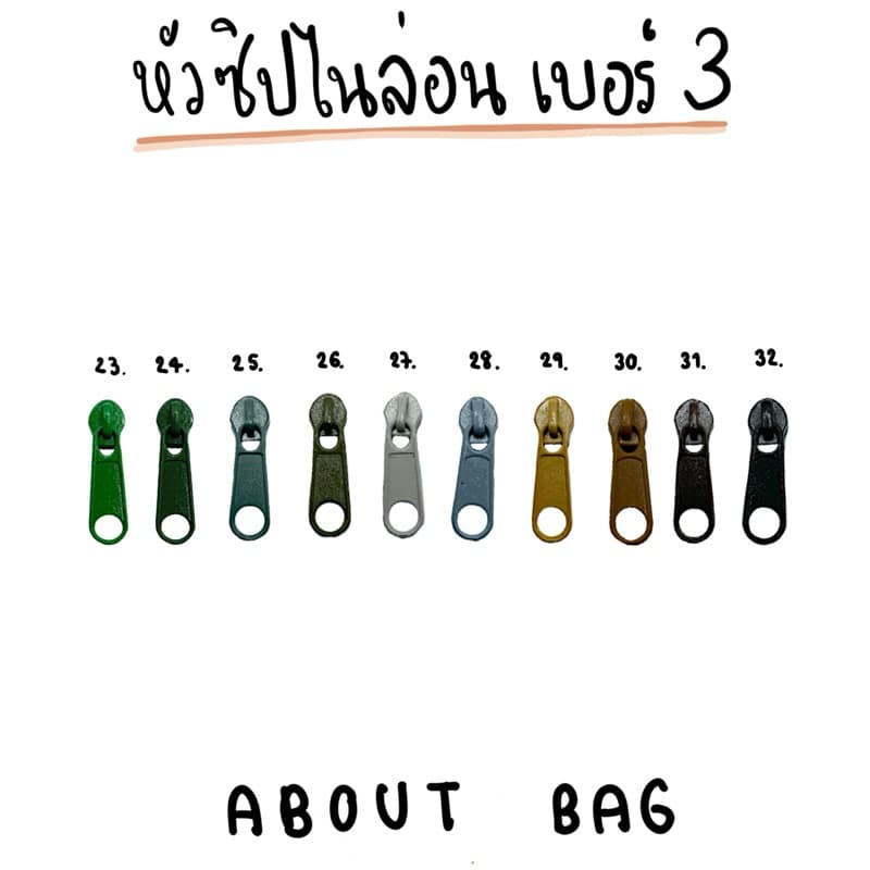 หัวซิปไนล่อนเบอร์ 3 มีหลายสี สินค้า ต้องการจำนวนมากรบกวนทักแชทแม่ค้า รูปที่ 4