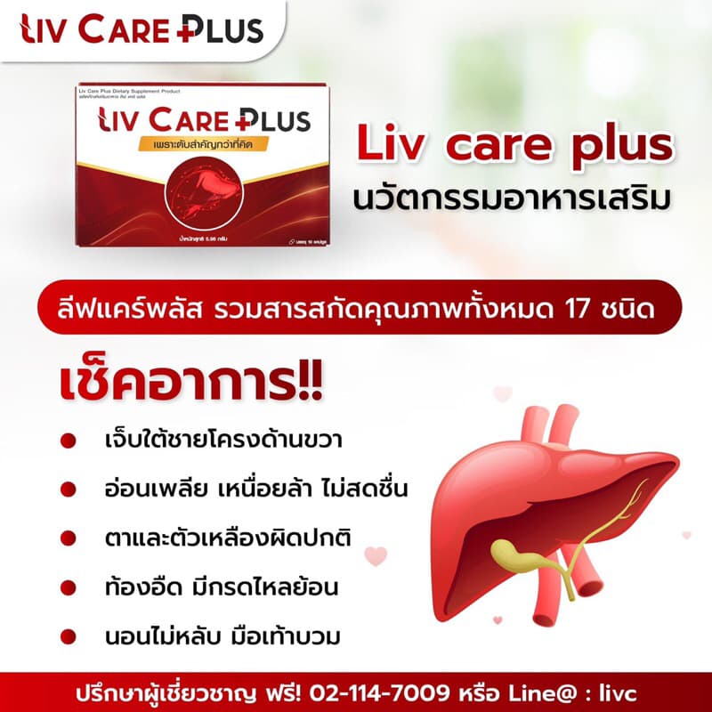 Liv Care Plus ลีฟ แคร์ พลัส ผลิตภัณฑ์เสริมอาหาร 1 กล่อง 10 เม็ด ค่าตับสูง ไขมันพอกตับ ตับ ดื่มหนัก รูปที่ 7