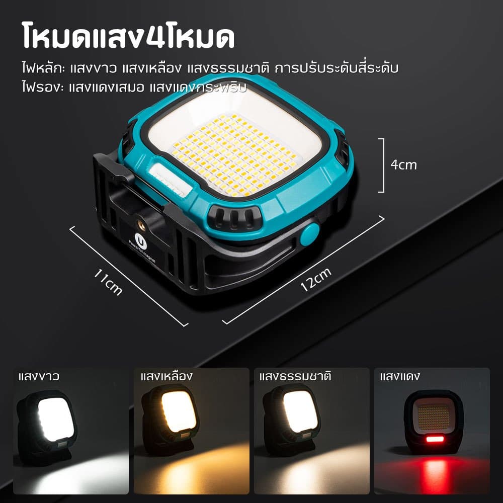COB Type-C ไฟฉายแรงสูง แท้ ไฟฉาย LED Light ไฟเตือน LED Type-C ไฟพวงกุญแจ โคมไฟตั้งแคมป์ชาร์จได้ รูปที่ 8