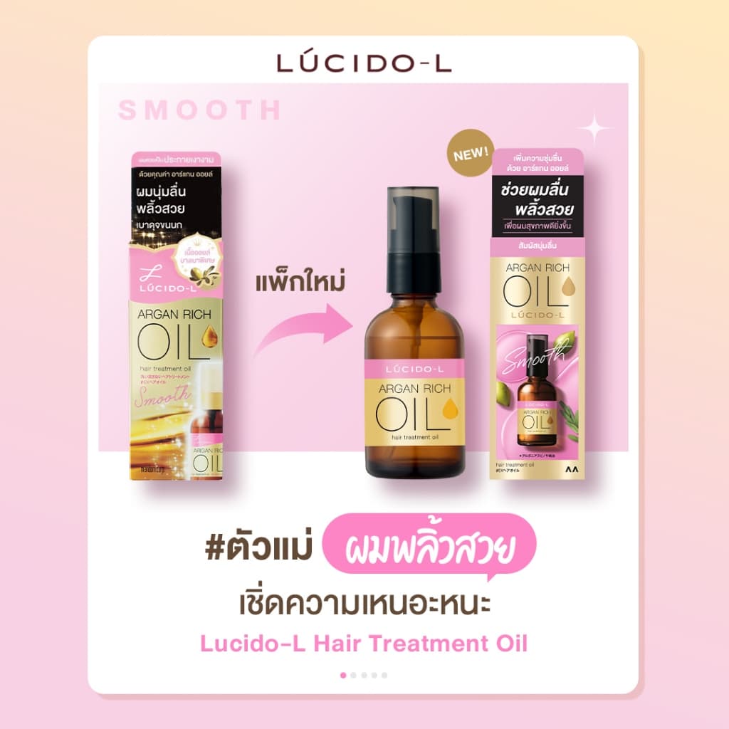 ลูซิโด แอล อาร์แกน ออยล์ ทรีทเม้นท์ สมูท 60 มล / Lucido-L Argan Oil Hair Treatment smooth 60 ml. รูปที่ 3