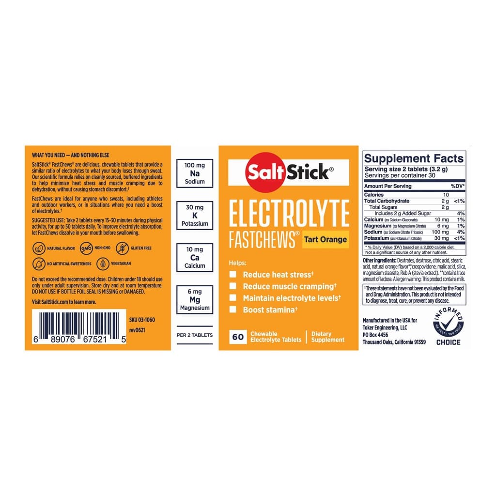 Saltstick Fastchew เกลือแร่เม็ด แบบเคี้ยว ซอง : 10 ชิ้น กันตะคริว ชดเชยเกลือแร่ เก็บรักษาได้นาน รูปที่ 3