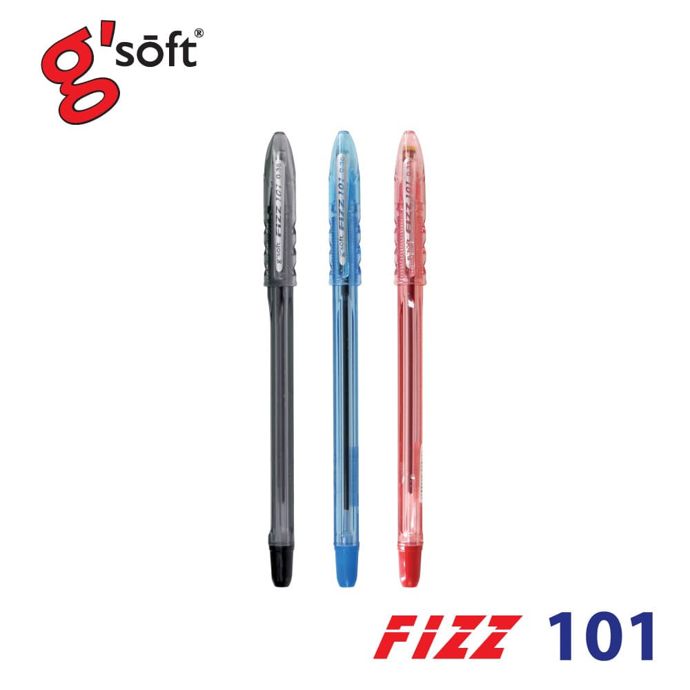 ปากกา ปากกาลูกลื่น จีซอฟท์ FIZZ 101 G’soft ขนาด 0.38 มม. รูปที่ 8