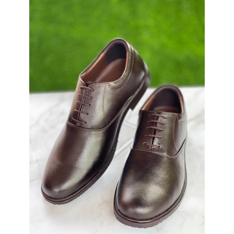 รองเท้าคัทชูผู้ชาย หนังแท้100% ทรง Oxford Soft Genuineใหม่ สีน้ำตาลเข้ม รูปที่ 3
