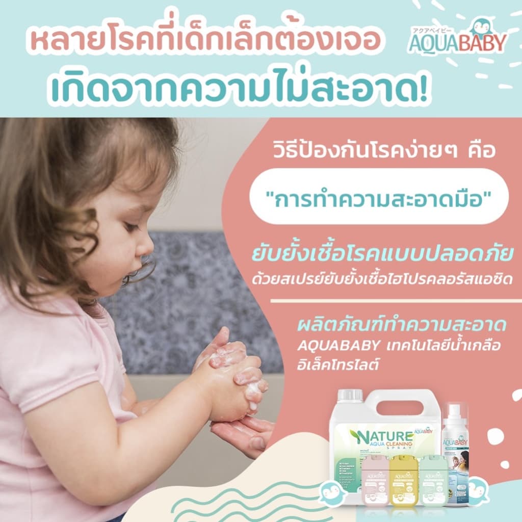 ซื้อ 1แถม 1Special Edition สเปรย์ทำความสะอาดผิวกายสำหรับเด็ก AQUABABY ขนาด 100ml รูปที่ 9