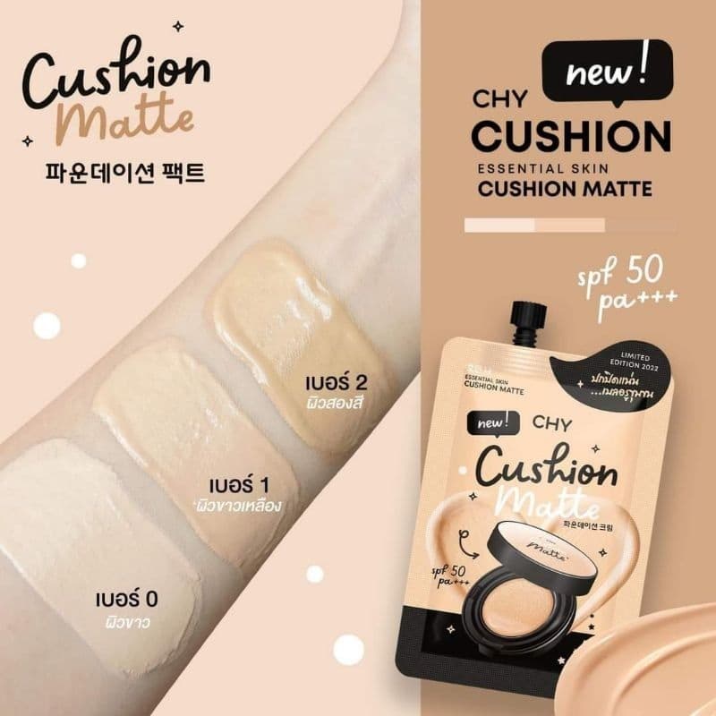 Cushion CHY hoyeon คุชชั่นโฮยอน แบบซอง ยกกล่อง มี 2สูตร สูตรแมท และสูตร โกลว์1กล่อง5ซอง รูปที่ 5
