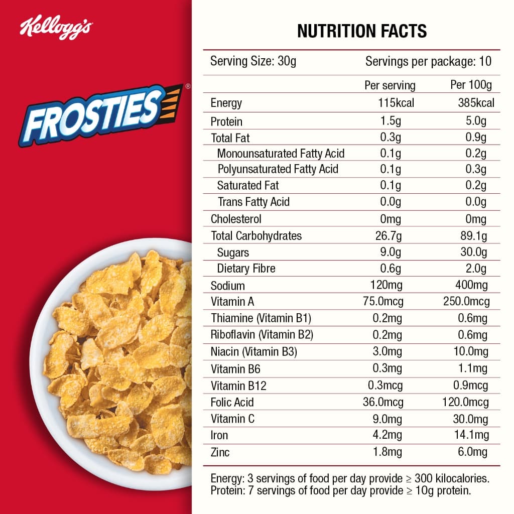 Kellogg's Frosties เคลล็อกส์ ฟรอสตีส์ อาหารเช้า ซีเรียลธัญพืช 300 g. รูปที่ 5