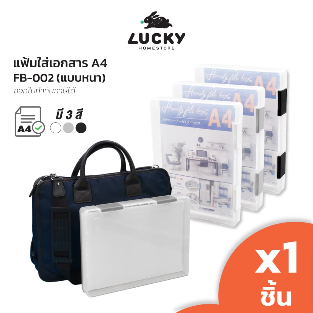LUCKY HOME กล่องใส่เอกสารขนาดA4 23.5 x 31 x 4 cm FB-002 รูปที่ 1