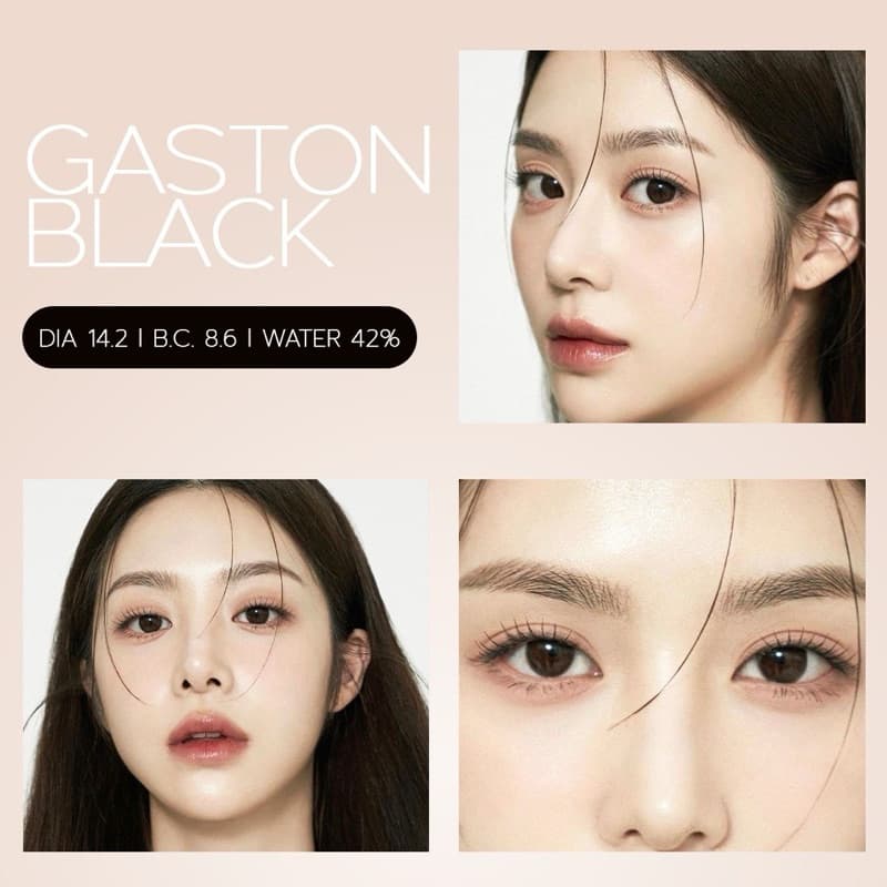 Gaston Black คอนแทคเลนส์ Angel Zone ( รองรับสายตาปกติ และค่าสายตาสั้น -0.50 ถึง -7.00 ) รูปที่ 3