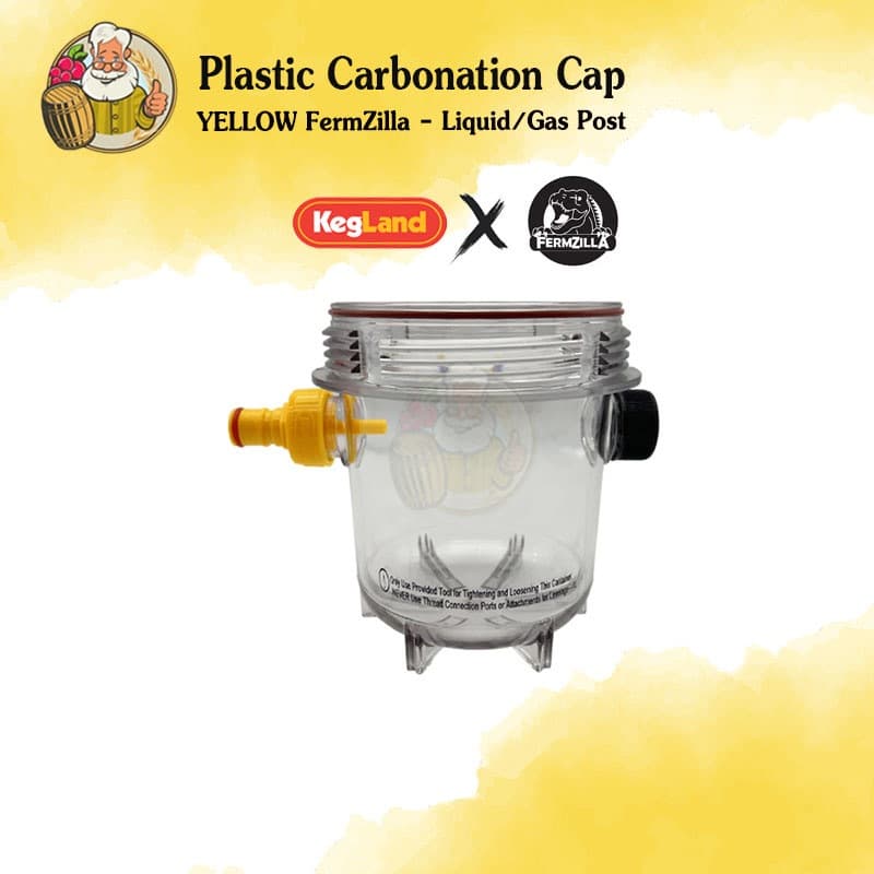 ฝาคาร์บอเนต สำหรับถังหมัก FermZilla Liquid / Gas Plastic Carbonation Cap RED / YELLOW รูปที่ 5