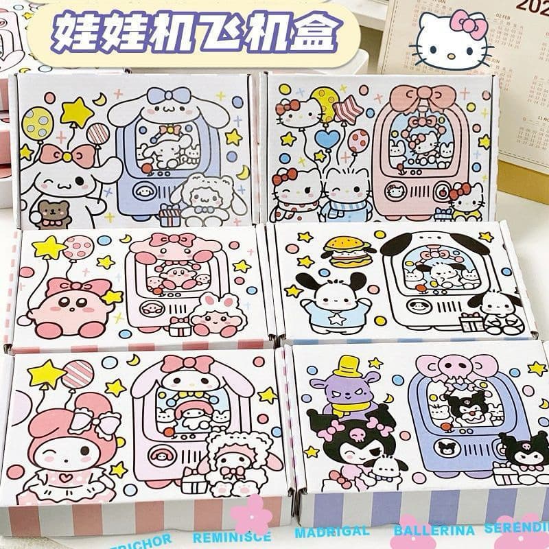 มีส่งด่วน รวมทุกลาย กล่องพัสดุแบบพับ ลายการ์ตูน Sanrio พิมพ์ลายชัดสีเข้ม น่ารัก ของขวัญ รูปที่ 6