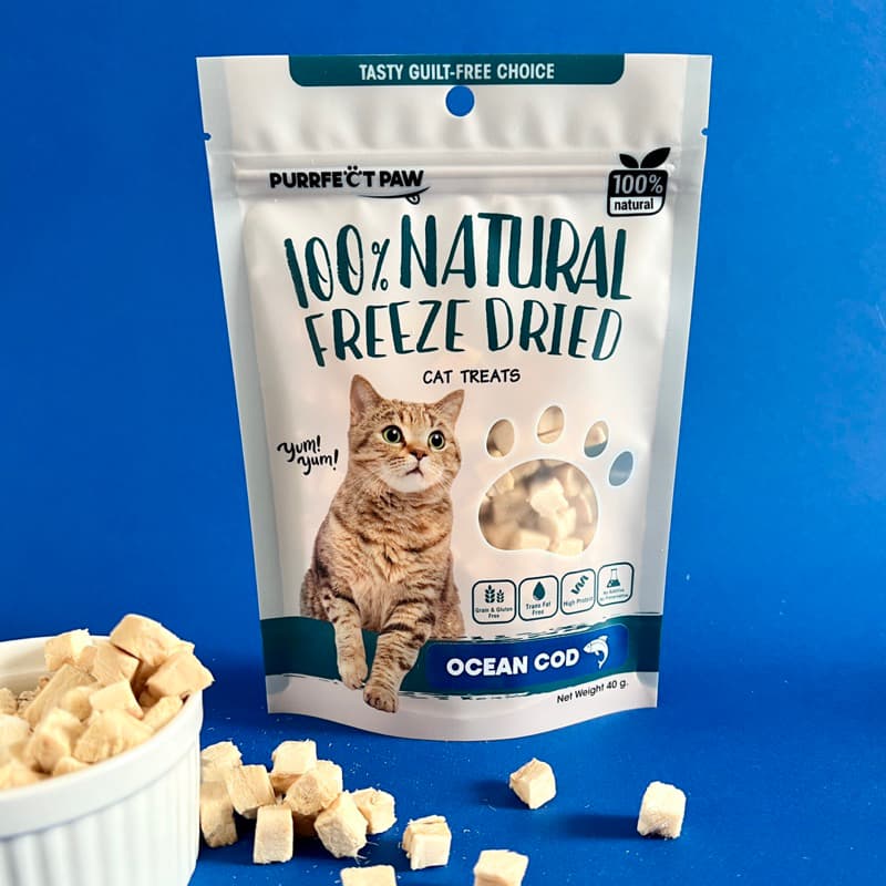 Purrfect Paw ปลาค็อดฟรีซดราย 100% ดีต่อสุขภาพ บำรุงขน ไม่เค็ม รูปที่ 2