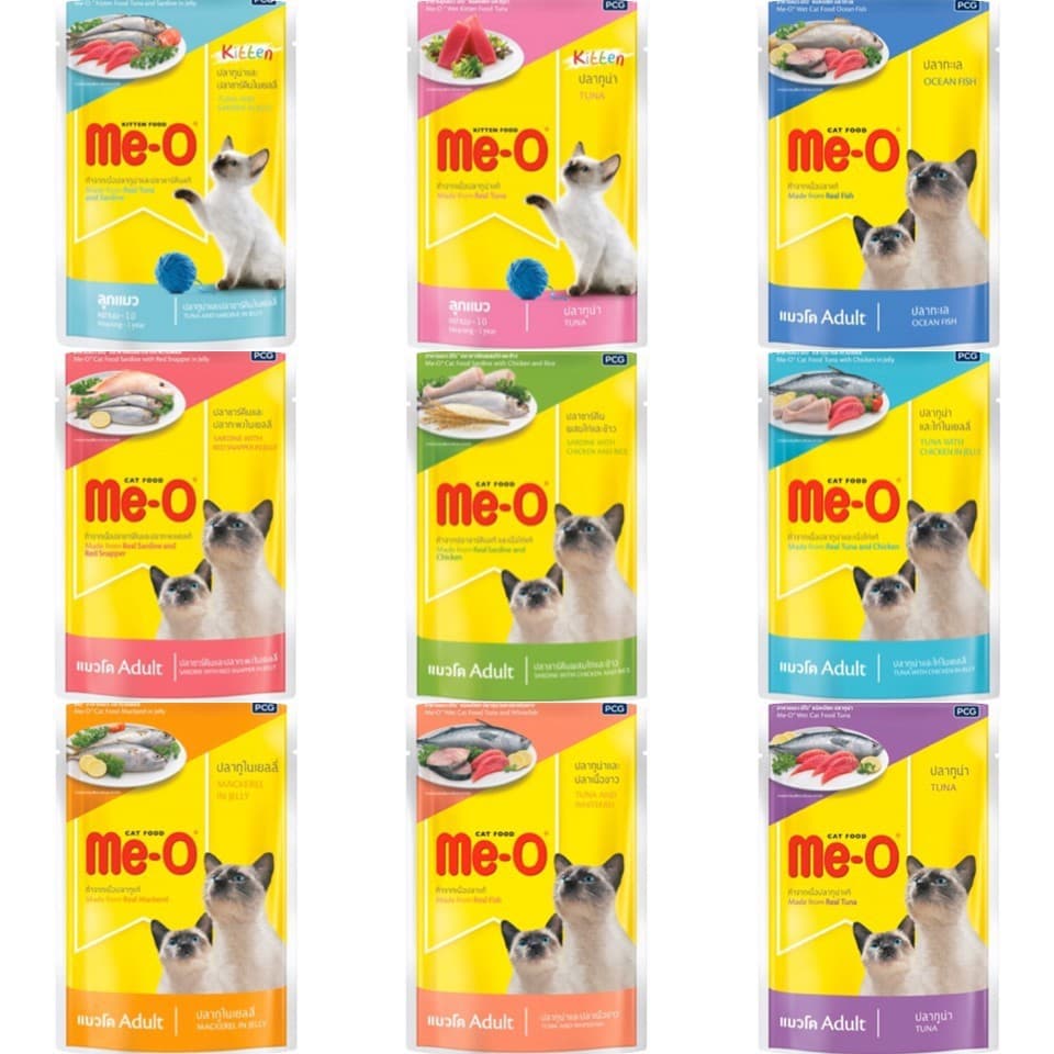 Me-o เพาซ์ อาหารเปียกแมวมีโอ ขนาด 80g ยกโหล12ซอง รูปที่ 3