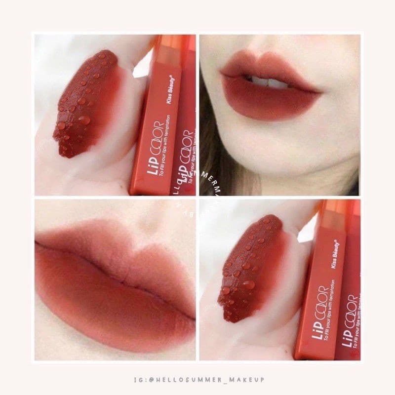 70063-03 Kiss Beauty To Fill You ลิปแมตต์ สีโทนแดงก่ำ ลิปกันน้ำ กลิ่นหอมมาก สีสวยติดทน nailnew05800 รูปที่ 1
