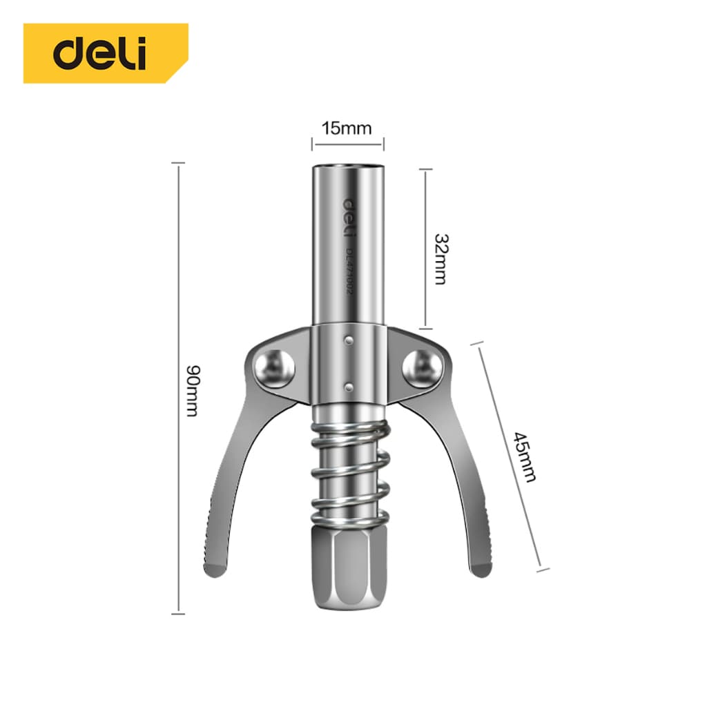 Deli หัวฉีดน้ำมันแรงดันสูง หัวอัดจารบี ปืนอัดจารบี เส้นผ่านศูนย์กลางหัว 15mm High Pressure Oil Nozzle รูปที่ 6