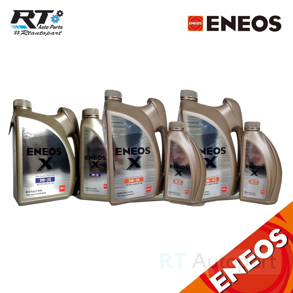 ENEOS น้ำมันเครื่องสังเคราะห์แท้ 100% เบนซิน เอเนออส เกรด 0w-20 5w-30 5w-40 Fully Synthetic API SP