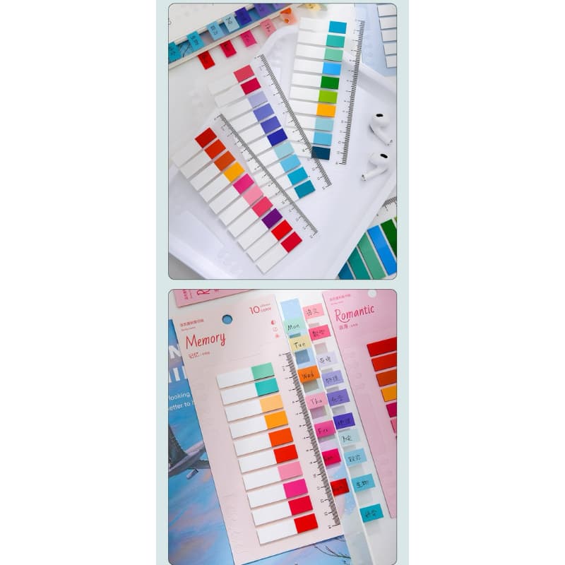 กระดาษโน๊ตใสคั่นข้อความสำคัญ โทนฉูดฉาด 2 สไตล์ sticky note เตือนความจำ รูปที่ 7