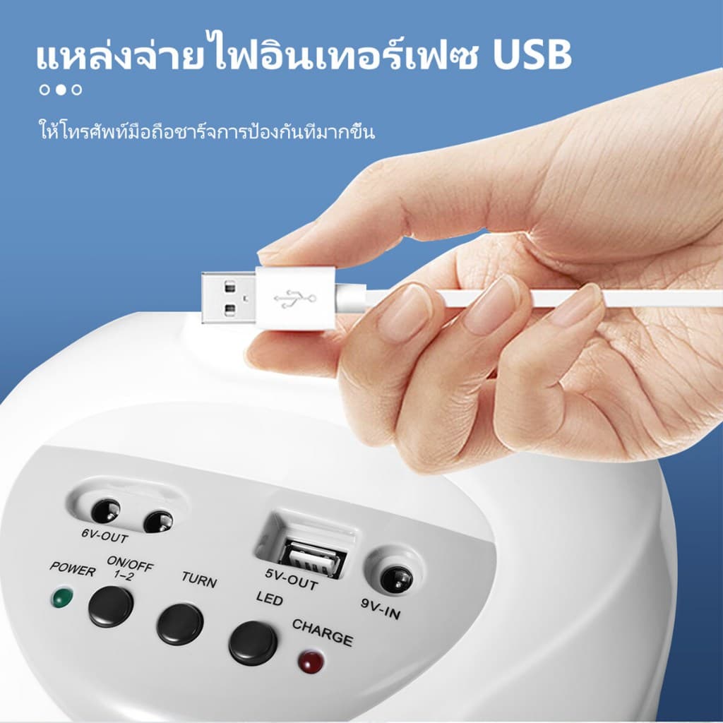0 ค่าไฟพัดลมโซล่าเซลล์ 12 นิ้ว 14 นิ้ว 16 นิ้ว แบตเตอรี่ในตัว พัดลมแบตอึด พัดลมตั้งพื้น solar fan รูปที่ 8