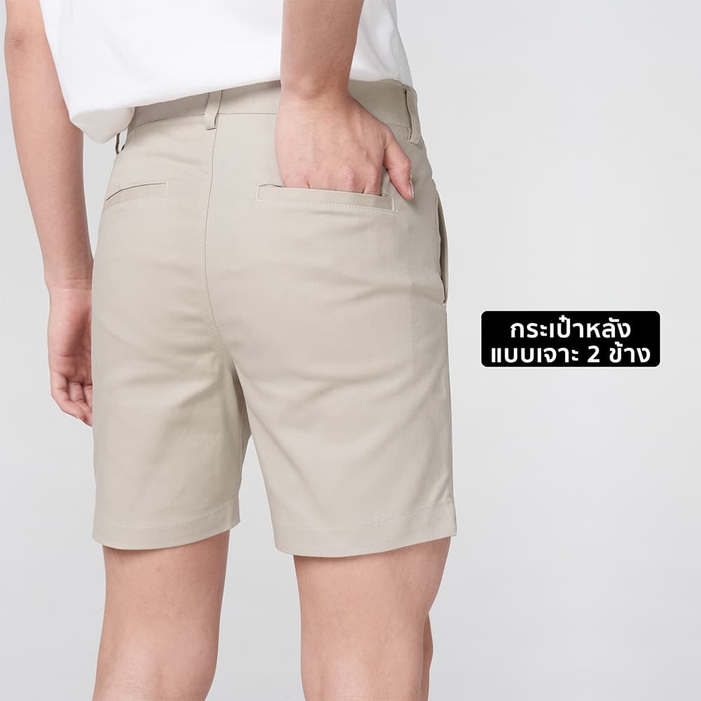 กางเกงขาสั้นผู้ชาย 16 นิ้ว ผ้าชิโน่ยืด เอว 28-42 by Normal Boy รูปที่ 4