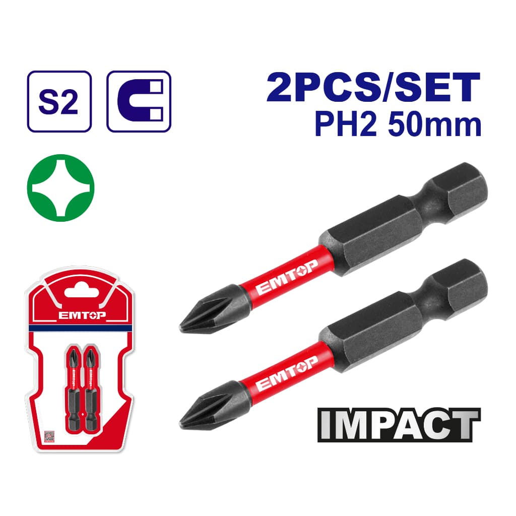 EMTOP ดอกไขควงกระแทก+ รุ่น ESBTM5PH250 รูปที่ 1