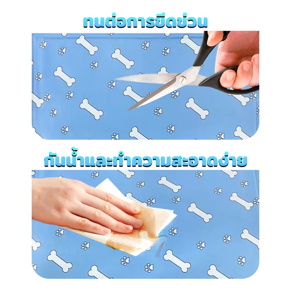 PetStern Pet Cool Mat สำหรับสัตว์เลี้ยง แผ่นรองนอนเย็นสำหรับสัตว์เลี้ยง แผ่นเจลเย็นสุนัข หน้าร้อน ต้องแช่เย็นก่อนใช้งาน รูปที่ 5