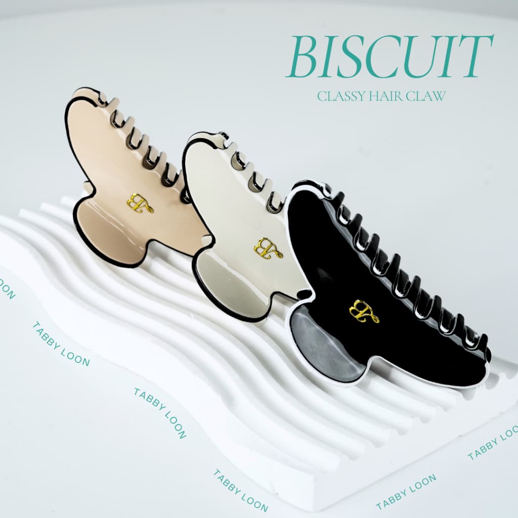 Tabby Loon Biscuit Classy Hair Claw Free Box วัสดุพรีเมียม Acetate รูปที่ 3