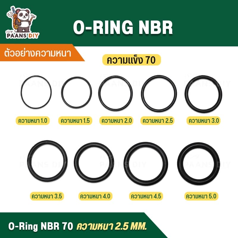 โอริง O-Ring วงใน ID61-100 mm ความหนา 2.5 มิล ยางโอริง NBR N70 ยี่ห้อ GAPI นำเข้าจากอิตาลีของแท้ ปะเก็นยางวงแหวน รูปที่ 4