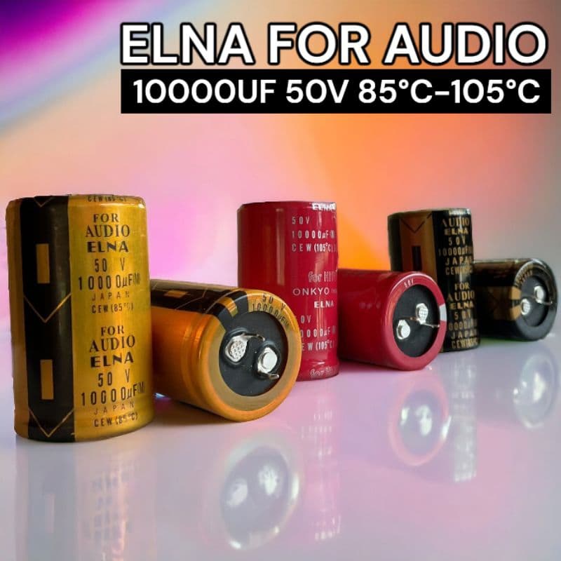 คาปาซิเตอร์ ELNA for audio japan 10000uf 50v 85°c รูปที่ 1