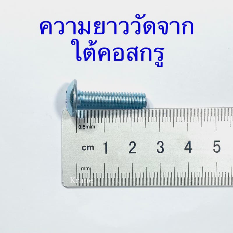 สกรูหัวร่ม สกรู JT ขนาด M5 เกลียว 0.8 ยาว 6 - 35mm รูปที่ 2