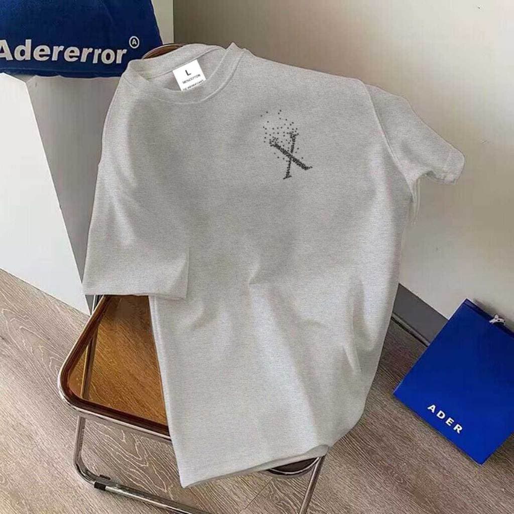 //BK-727 เสื้อยืดแฟชั่น ผ้าคอตตอนผสมโพลี เนื้อผ้านุ่มระบายอากาศดี เสื้อแขนสั้นวินเทจทรงตรงไซส์ไม่เล็ก ใส่ได้ทั้ง ญ/ช รูปที่ 7