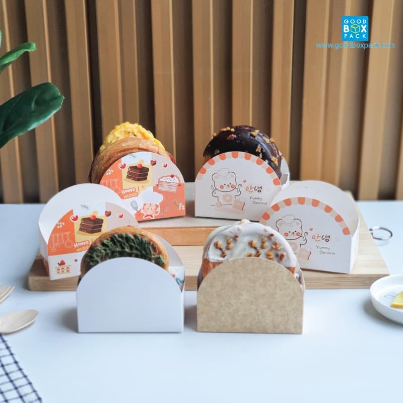 Goodboxpack กล่องใส่แซนวิช/ทิมเบอร์ริง/แซนวิชเกาหลี ขนาด6x10x8cm รูปที่ 3
