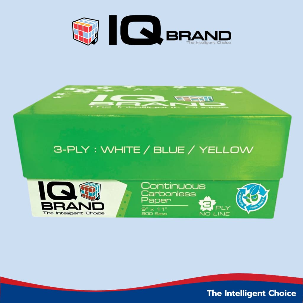IQ Brand กระดาษต่อเนื่องเคมีสี 9 x 11 3 ชั้น รูปที่ 5