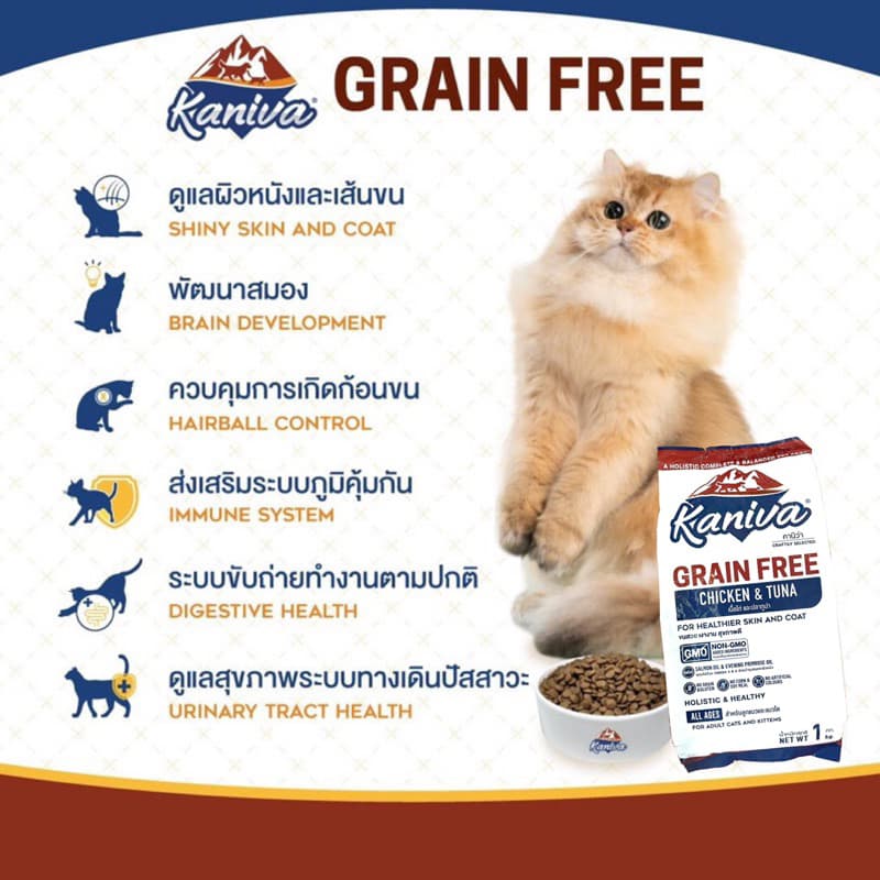 Kaniva Grain Free Premium Cat Food คานิว่า อาหารเม็ดเกรนฟรีเกรดพรีเมี่ยมสำหรับแมว บรรจุ 1kg รูปที่ 6