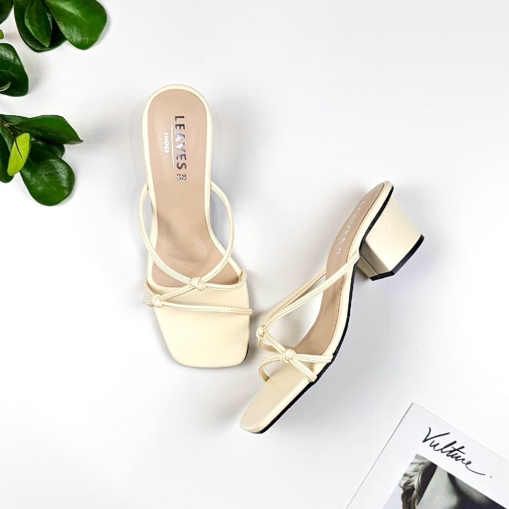 รองเท้าส้นสูง รองเท้าส้นตึก 2 นิ้ว รุ่น EVE รองเท้าแตะส้นสูง ไซส์ใหญ่ 36-41 พื้นนุ่มใส่สบาย รูปที่ 6