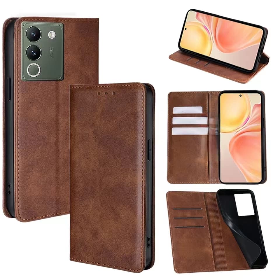 เคสฝาพับหนัง Xunte สำหรับ Vivo V60 V50 Lite V40 V40Pro V40lite V30 V30Pro V27 Pro V29 V29e ใส่บัตรได้ ตั้งได้ รูปที่ 2