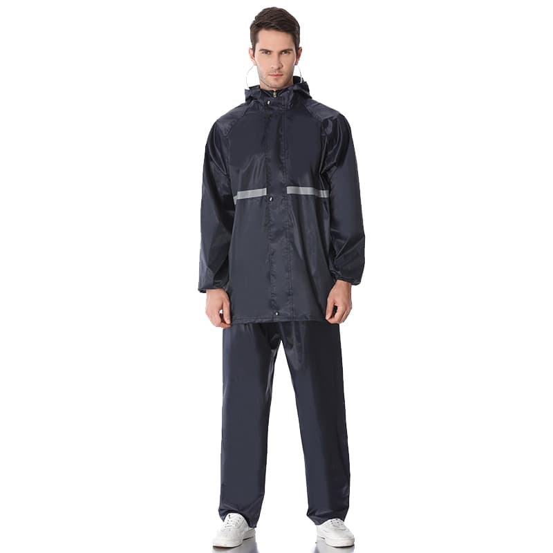 ชุดกันฝน เสื้อ กางเกง Raincoat Suit เสื้อกันฝนหนา สมีแถบสะท้อนแสง รุ่น หมวกติดเสื้อ สีเหลือง เสื้อกันฝนผู รูปที่ 9