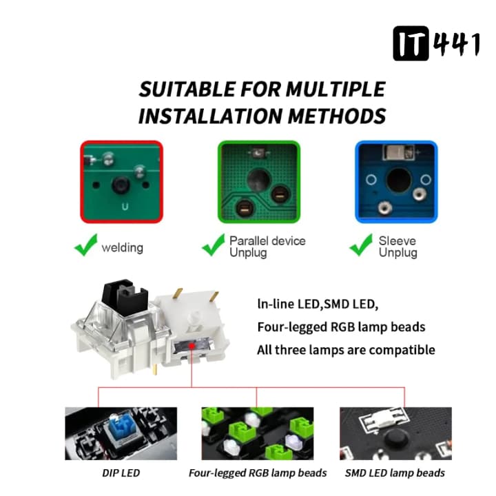 Outemu Switch Keyboard สวิตซ์คีย์บอร์ด 3 Pin มีครบทุกสี รูปที่ 3