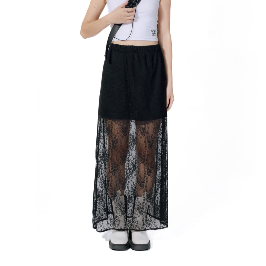 kome.offi กระโปรงยาวลูกไม้ รุ่น Kiera skirt รูปที่ 5