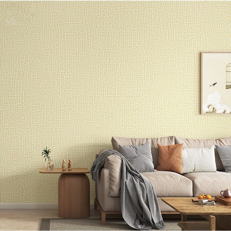 PAUS BIRU วอลเปเปอร์ 3 มิติ 3D wallpaper ติดผนังลายผ้าทอ ลินิน มีกาวในตัว กันน้ำ ติดตั้งง่าย ลอกกระดาษออกติดได้เลย รูปที่ 8