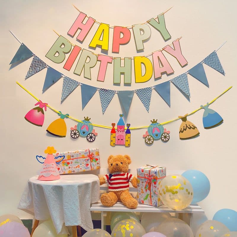 Ladybug แบนเนอร์วันเกิด ป้ายวันเกิด ข้อความ Happy Birthday ธงตกแต่ง มีหลายแบบ รูปที่ 8